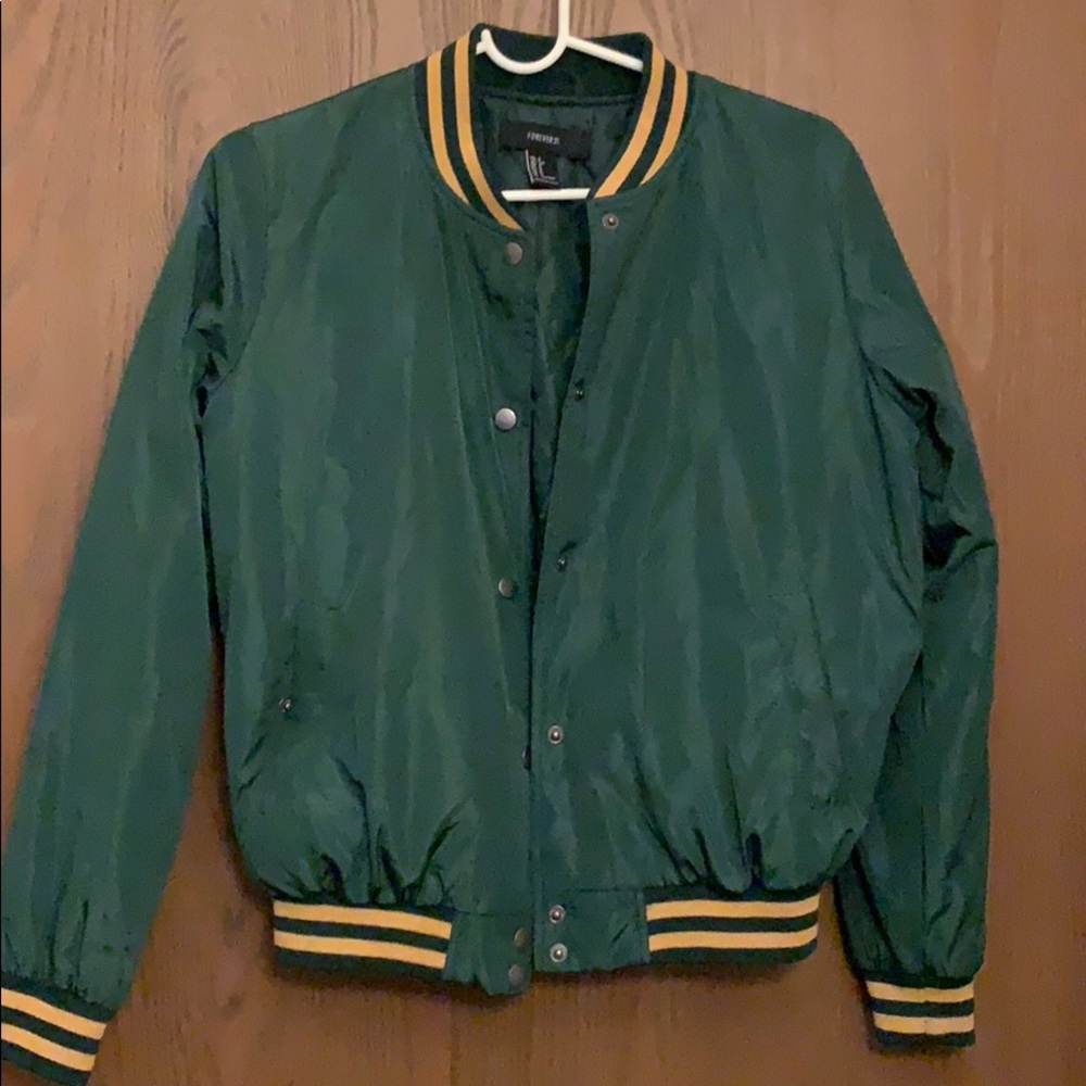 forest green bomber jacket